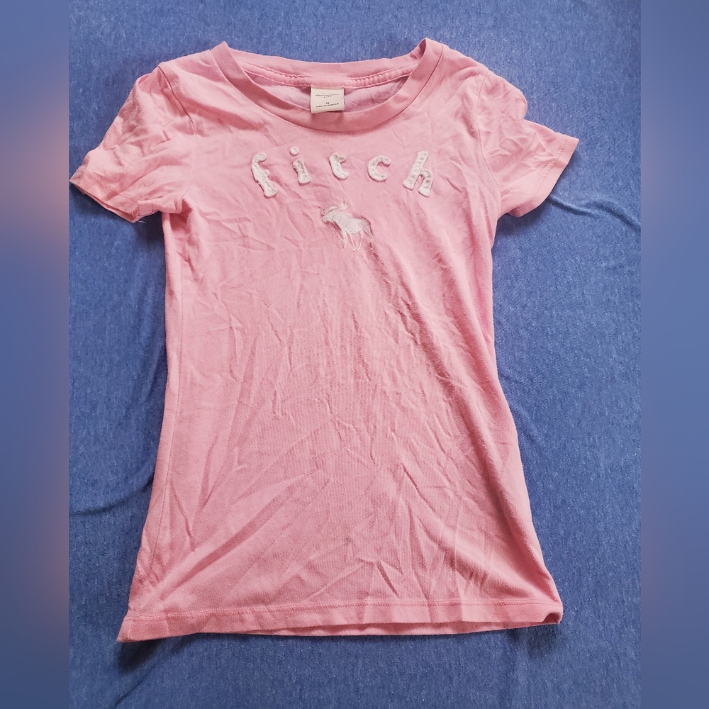 Pink Abercrombie kids size medium t shirt